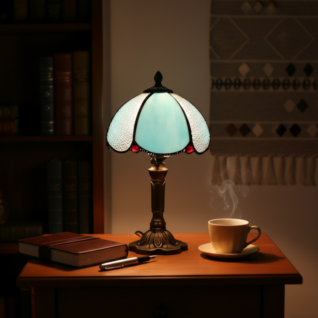 Luminária de Mesa LED Barroca Luxuosa