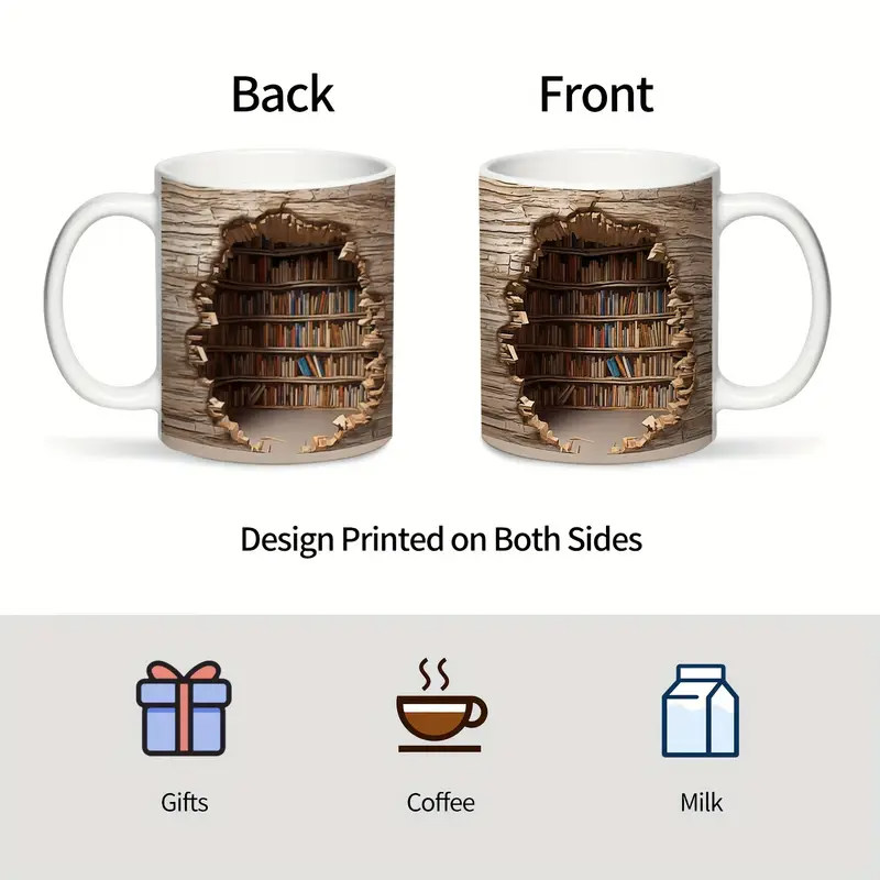 Caneca Encantadora de Biblioteca com Ativação Térmica