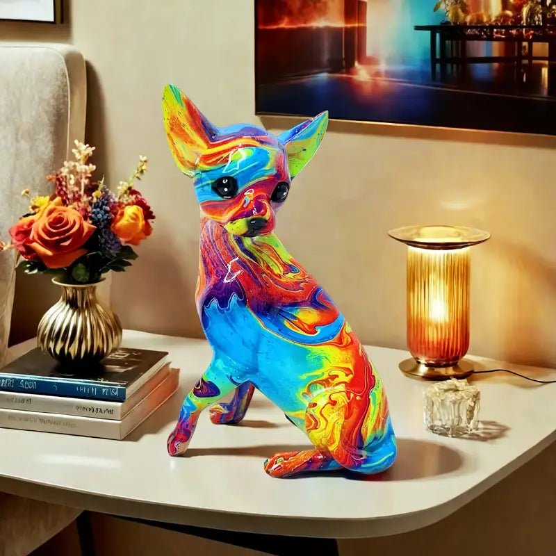 Luminária de Mesa Chihuahua Vivo em Resina