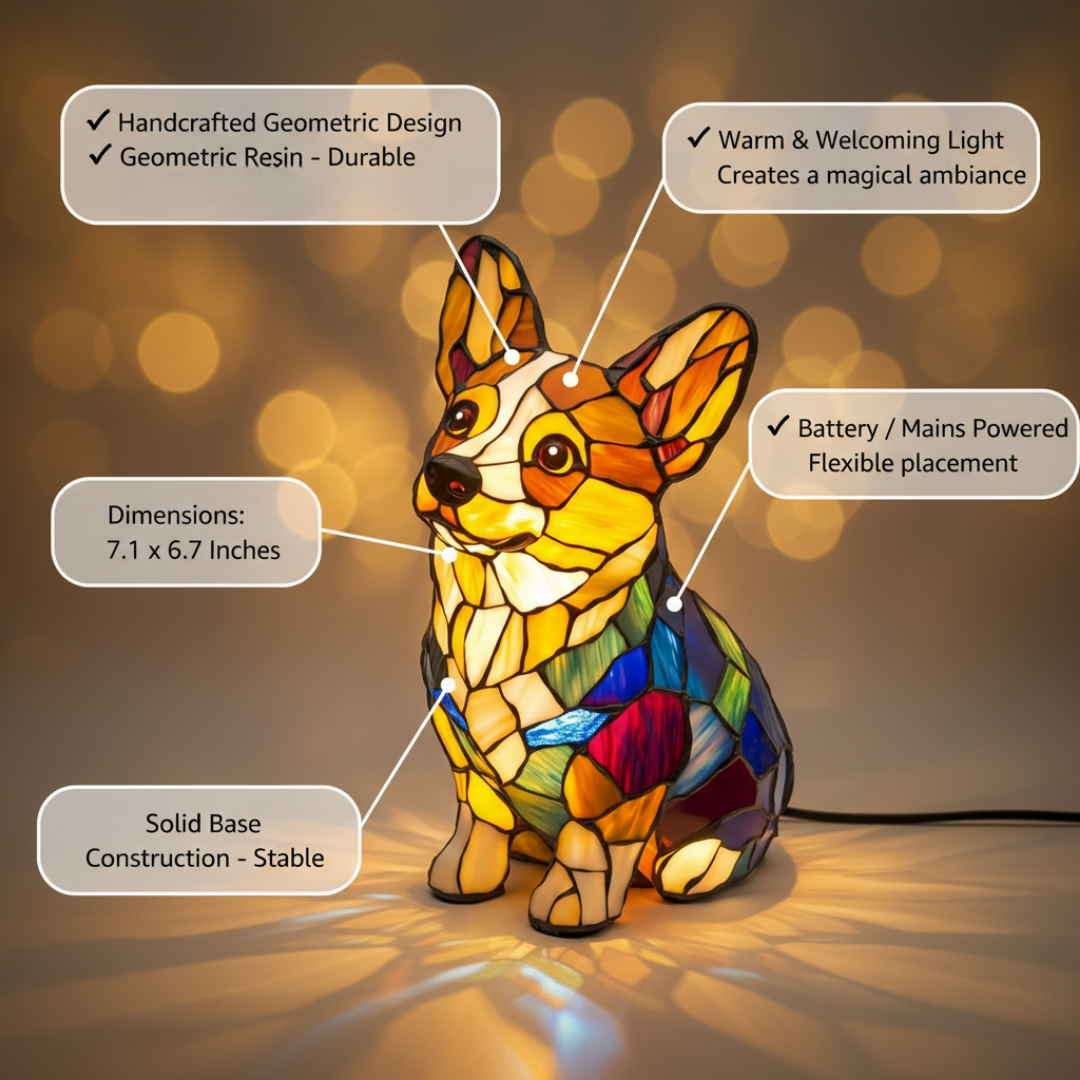 Luminária Felicidade Corgi