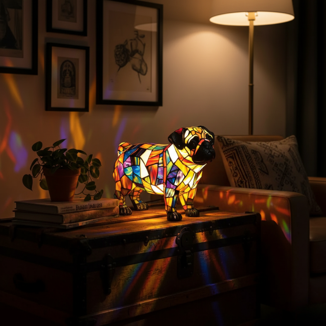 Luminária Pug Brilhante