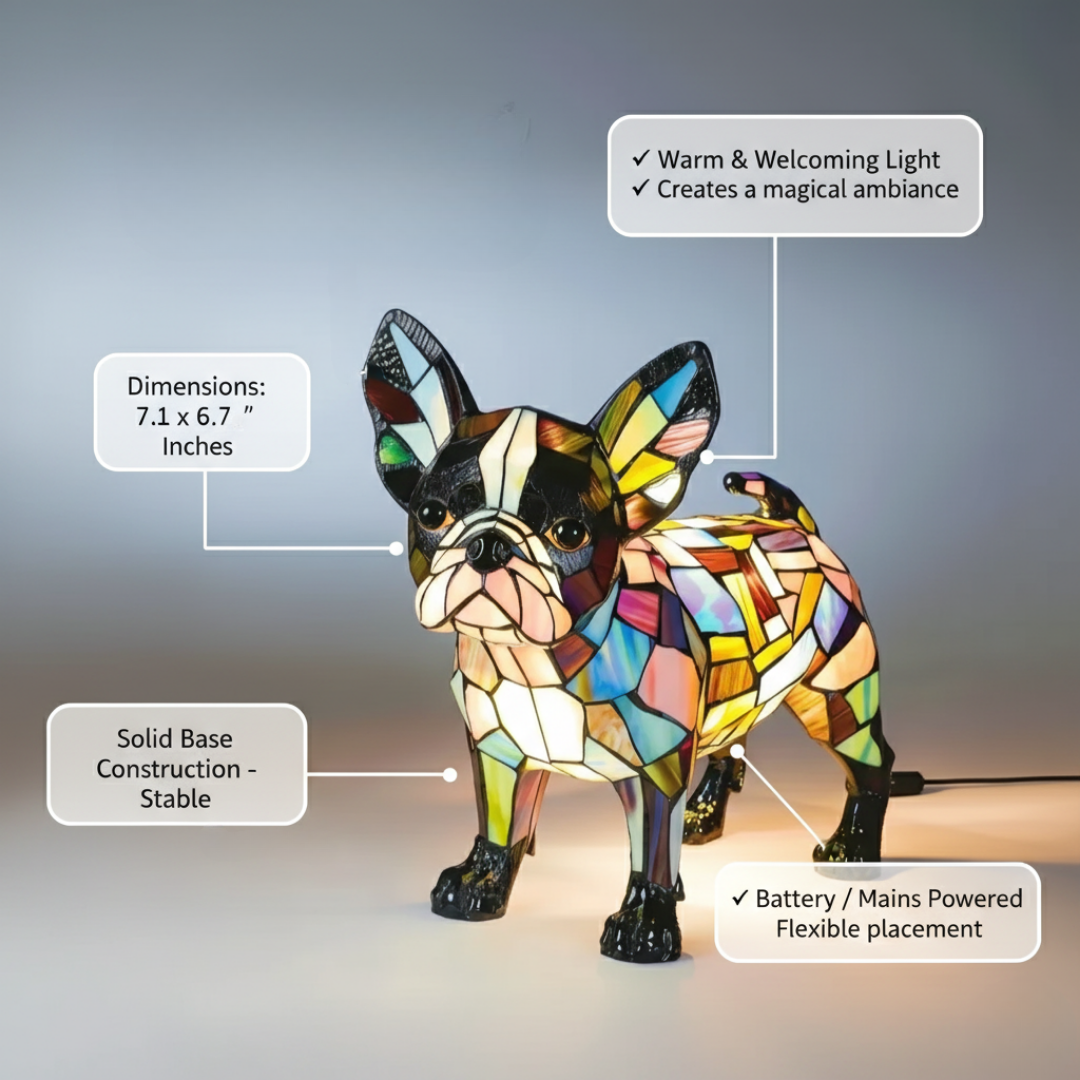 Luminária Elegância Boston Terrier