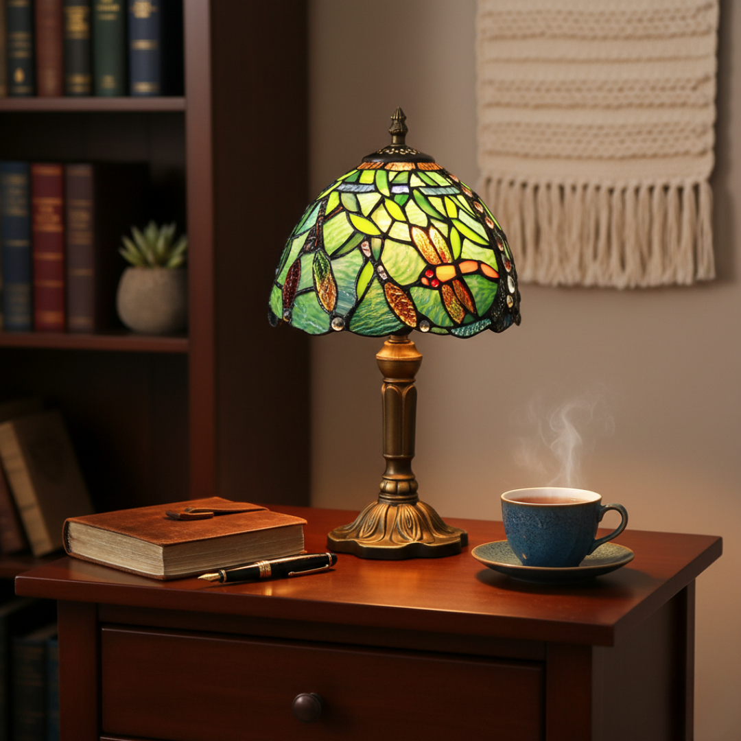 Luminária de Mesa LED Vitral Mediterrâneo